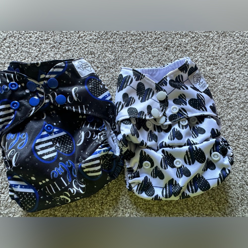 Cloth diapers police themed